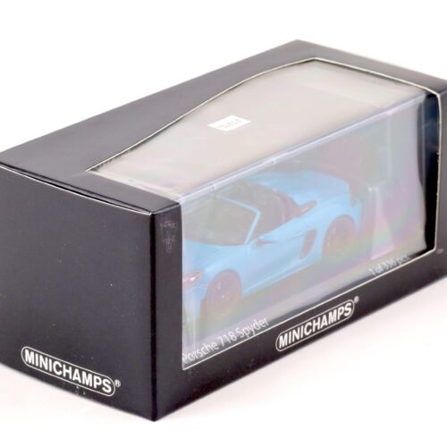 1:43 Minichamps Porsche 718 Boxster Spyder (982) 2020 Miami blue