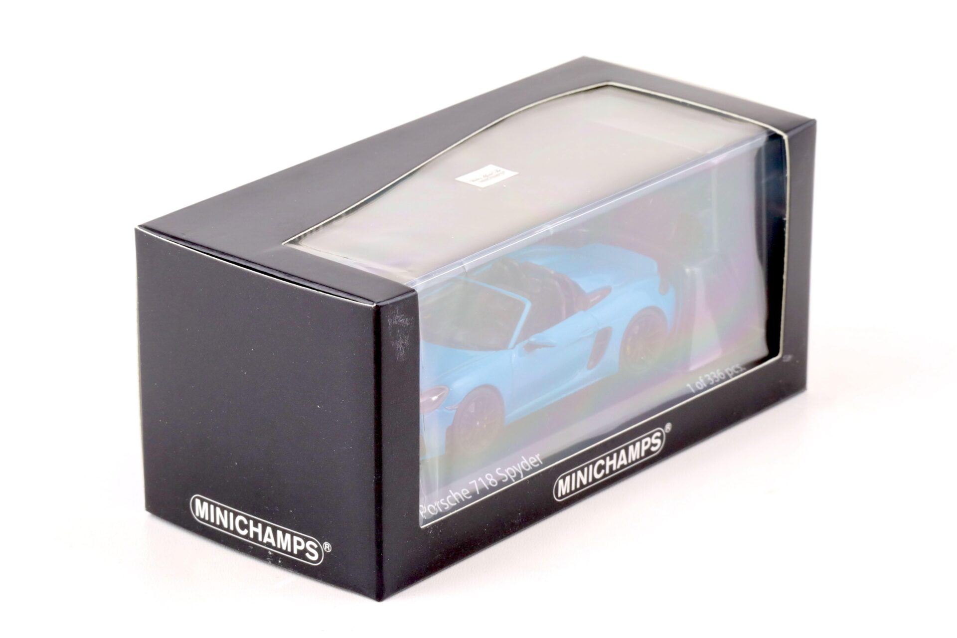 1:43 Minichamps Porsche 718 Boxster Spyder (982) 2020 Miami blue