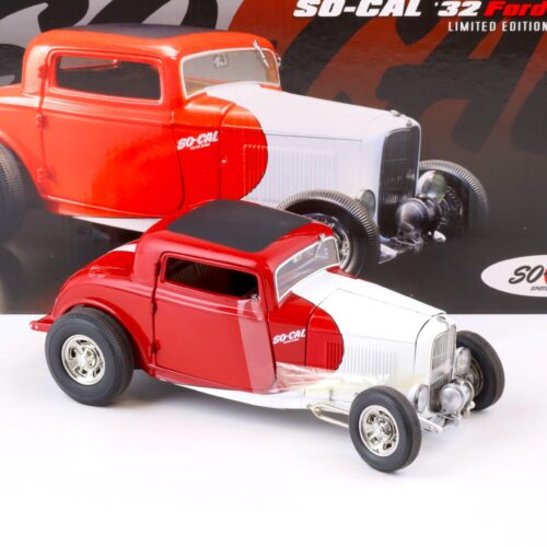 1:18 ACME 1932 Ford Coupe Hot Rod SO-CAL Speed Shop red/ white