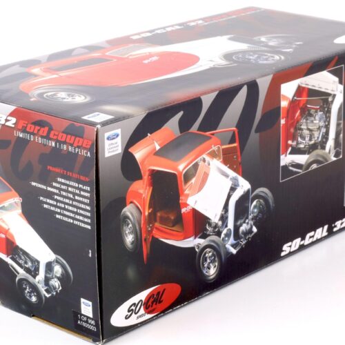 1:18 ACME 1932 Ford Coupe Hot Rod SO-CAL Speed Shop red/ white