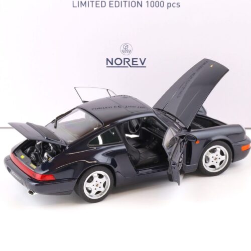 1:18 Norev Porsche 911 (964) Carrera 4 Coupe 1990 dark blue metallic - Limited 1000 pcs.