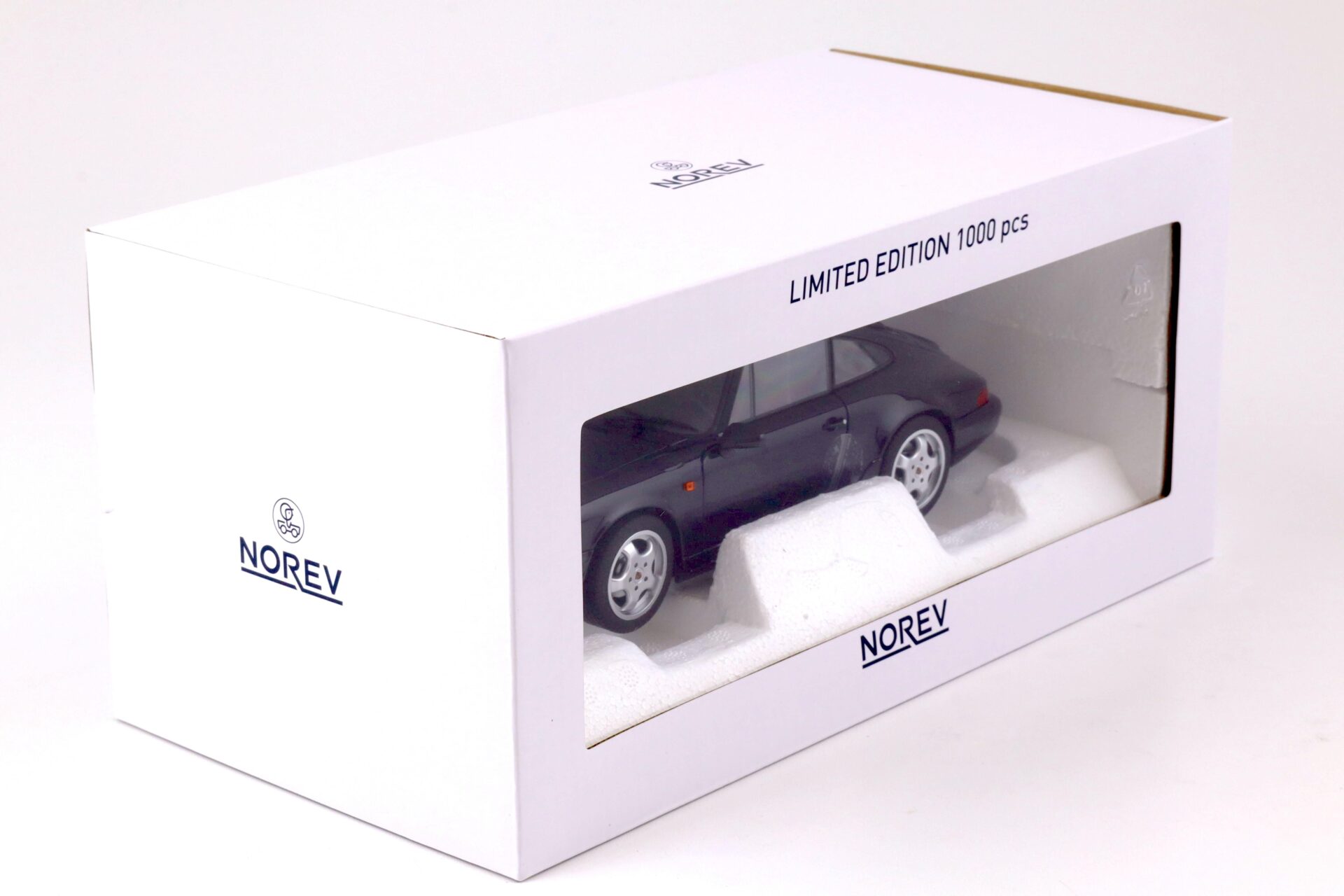 1:18 Norev Porsche 911 (964) Carrera 4 Coupe 1990 dark blue metallic - Limited 1000 pcs.