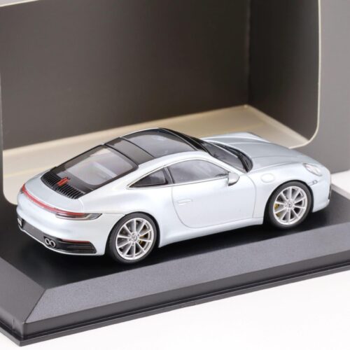 1:43 Minichamps Porsche 911 (992) Carrera S Coupe Dolomit silver WAP DEALER - Image 2
