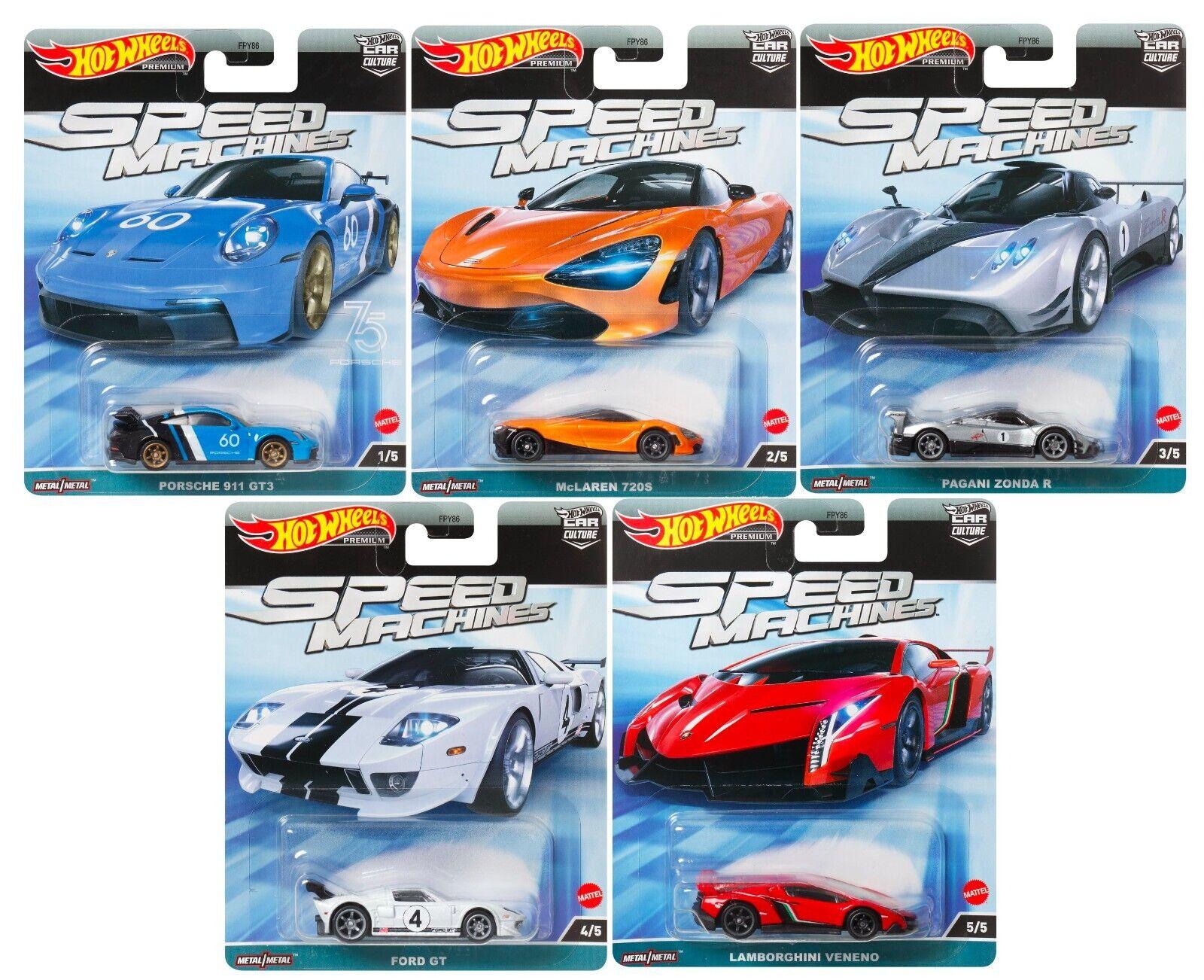 1:64 Hot Wheels Premium Set 2023 Speed Machines Car Culture 5 pcs. Porsche, Ford