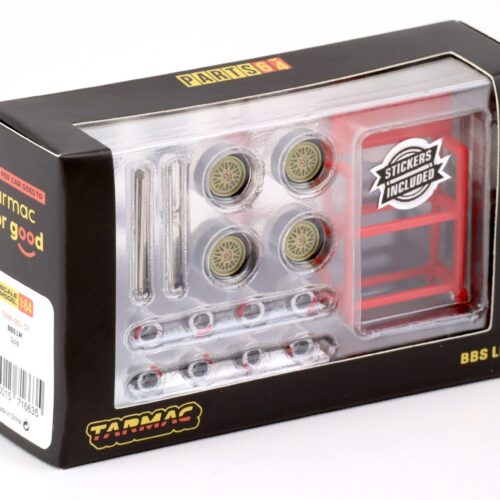 1:64 Tarmac Works Wheel & Tire Set BBS LM gold / red