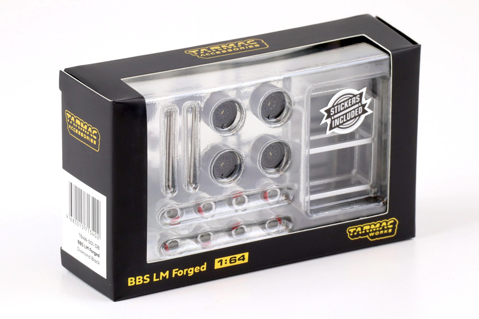 1:64 Tarmac Works Wheel & Tire Set BBS LM Forged diamond black