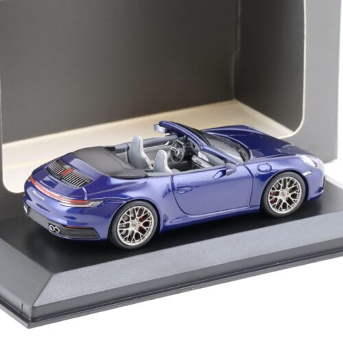 1:43 Minichamps Porsche 911 (992) Carrera 4S Cabriolet Enzian blue DEALER WAP
