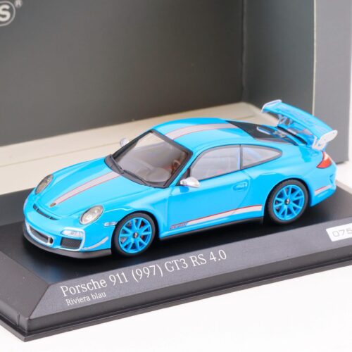 1:43 Minichamps Porsche 911 (997) GT3 RS 4.0 Riviera blue CA04316051
