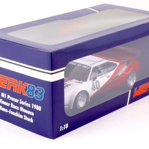 1:18 WERK83 BMW M1 Procar Series 1980 Winner Race Monaco H.J.Stuck #40