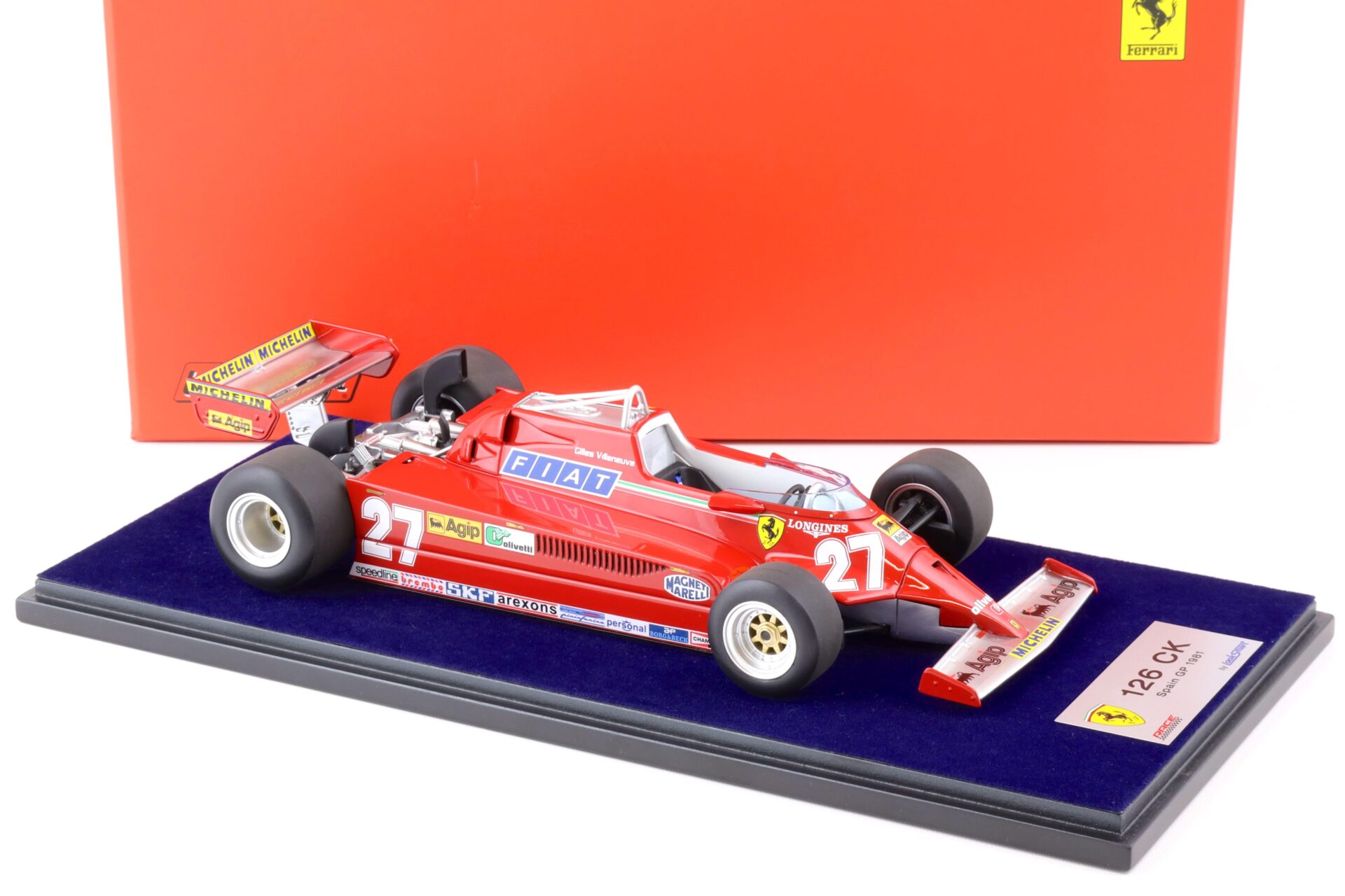 1:18 LookSmart Ferrari 126 CK 1981 Spain GP Villeneuve #27 LS18RC02
