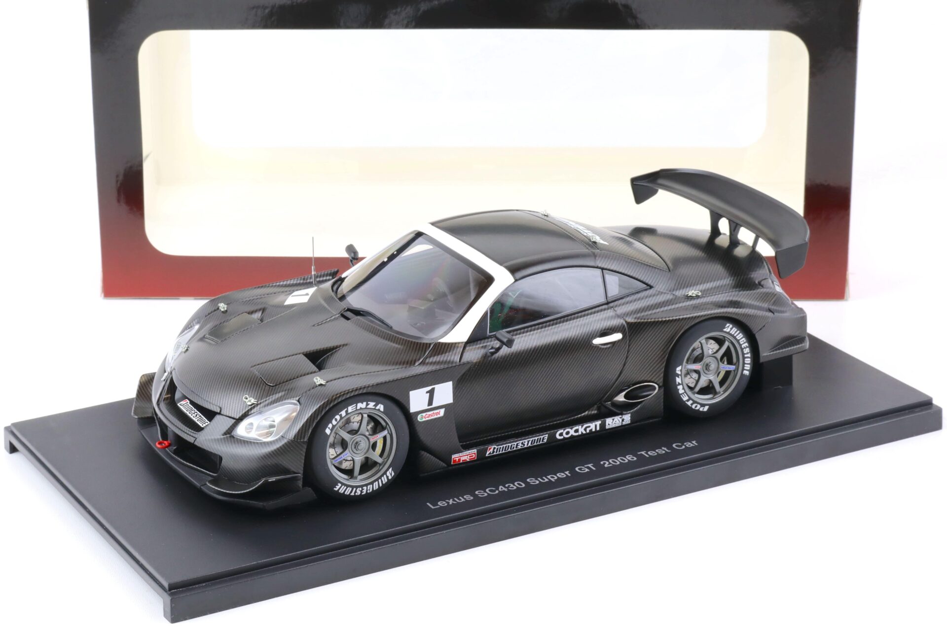 1:18 AUTOart Lexus SC430 Super GT 2006 Test Car #1 Carbon