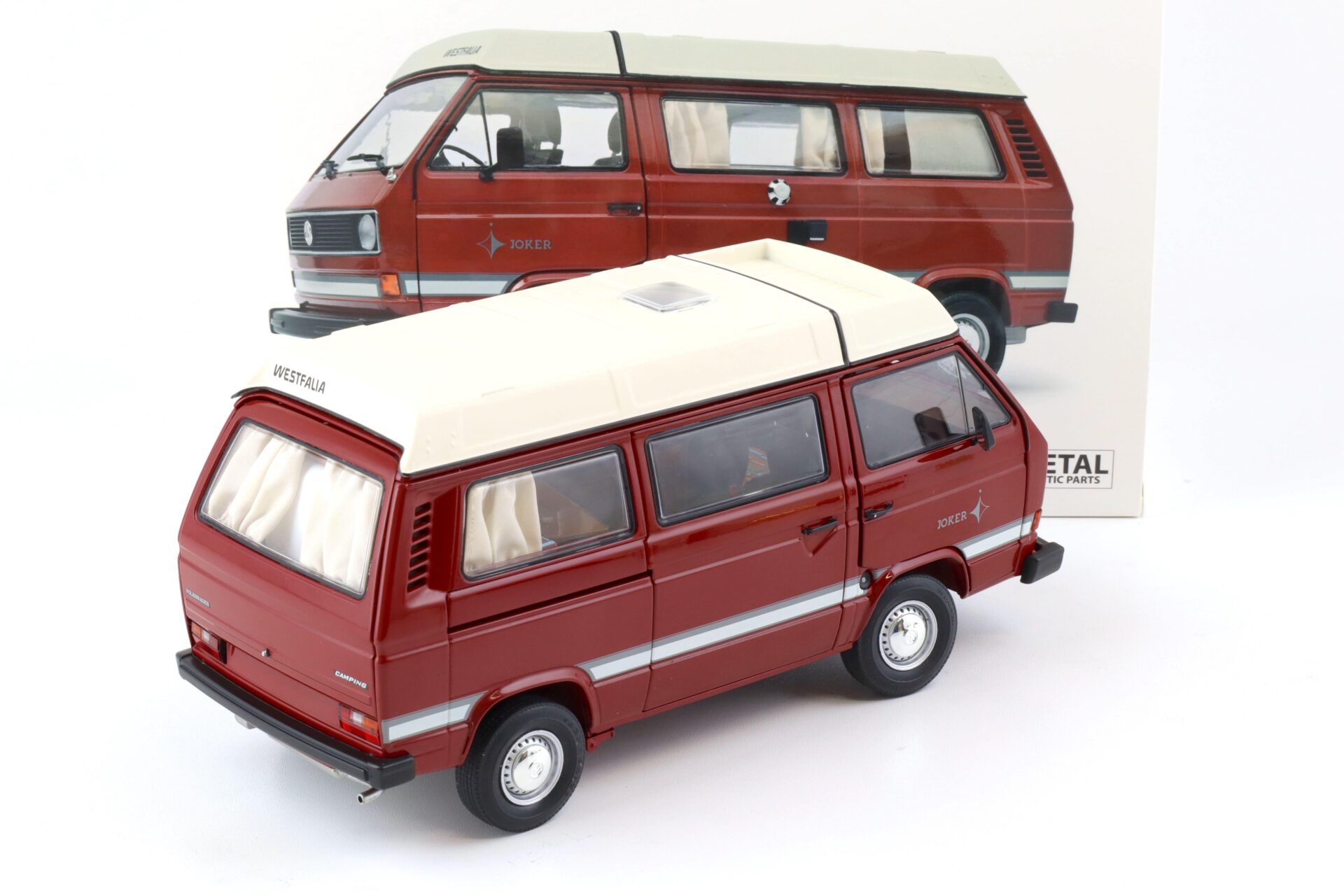 1:18 Schuco VW T3 Camper Bus Westfalia Joker mit Faltdach red 450038900