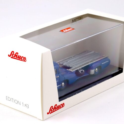 1:43 Schuco Mercedes Renntransporter "Das blaue Wunder" blue 1955