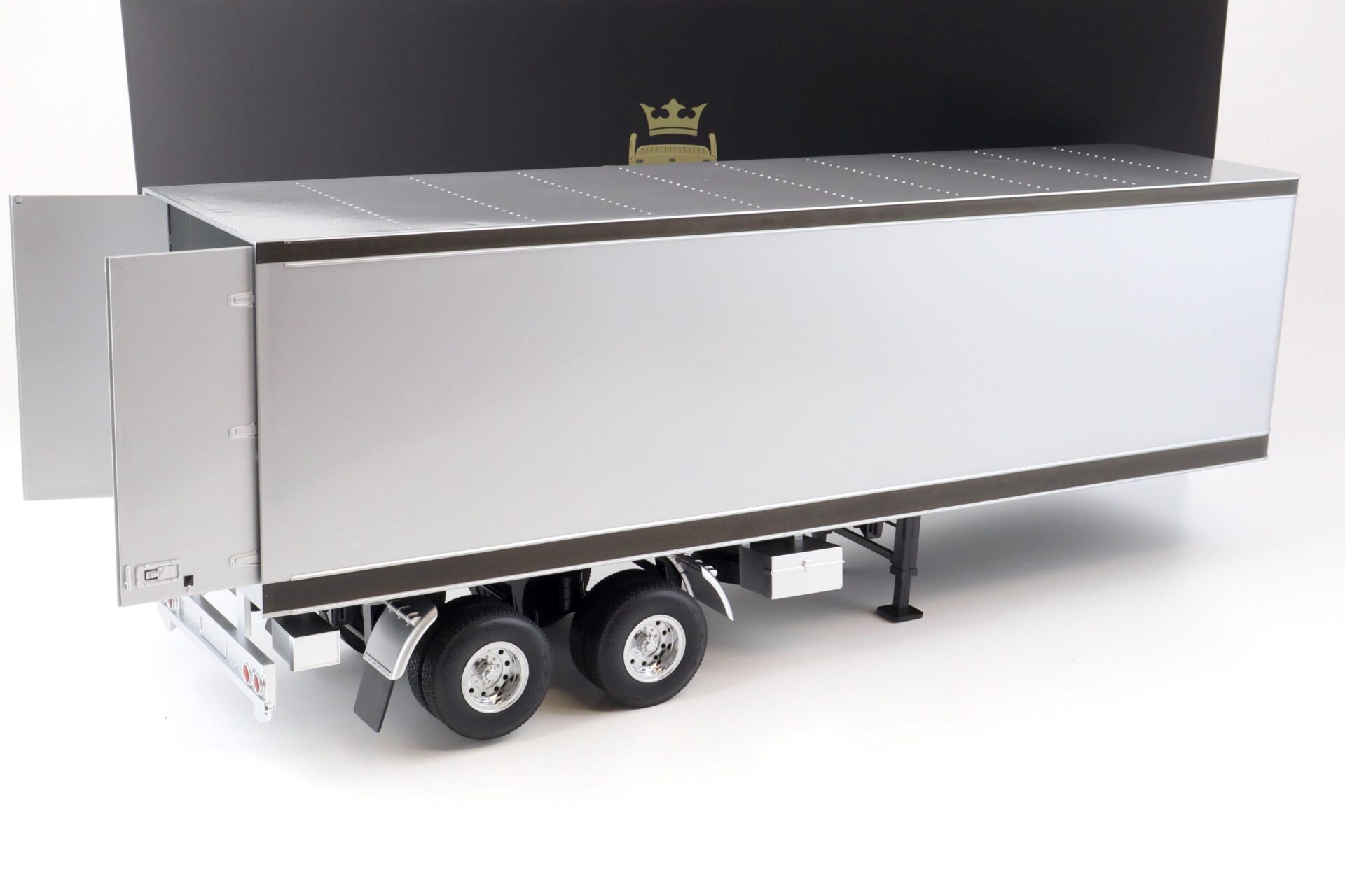 1:18 Road Kings Semi-Trailer Koffer Anhänger LKW silver/black