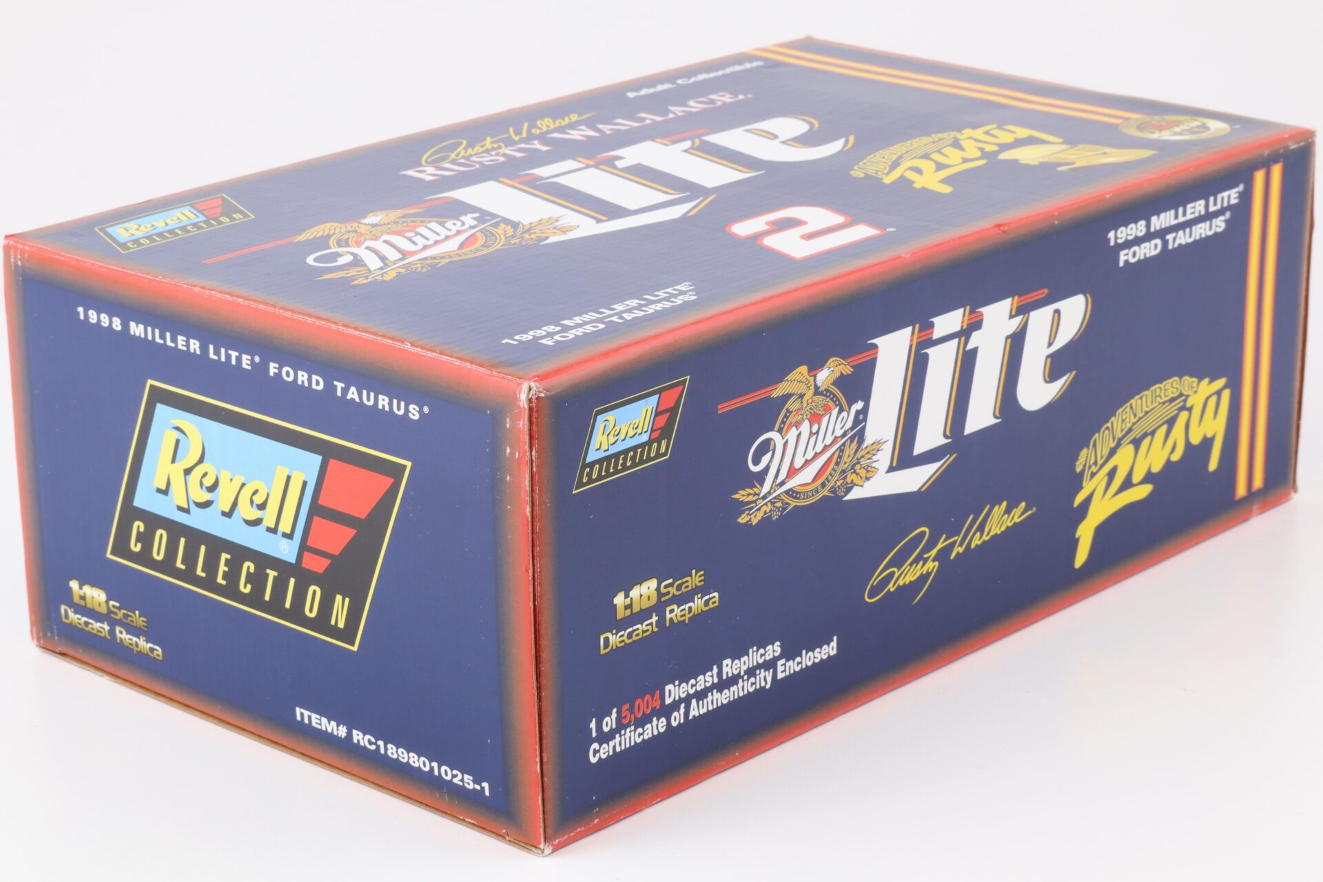 1:18 Revell Ford Taurus 1998 NASCAR Miller Lite Rusty Wallace #2 blue