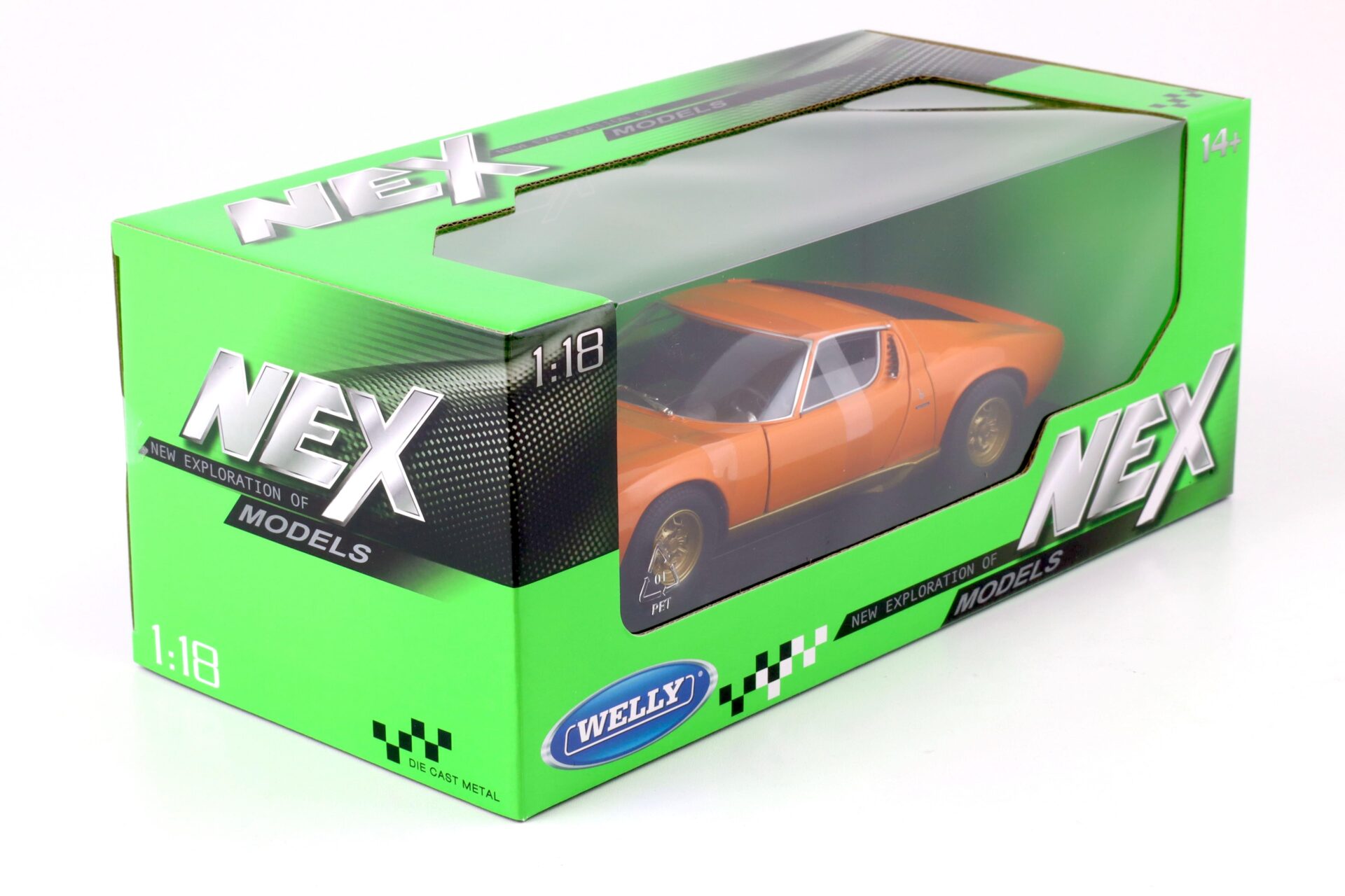 1:18 Welly NEX Lamborghini Miura SV 1971 orange