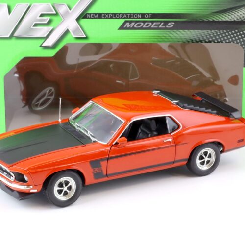 1:18 Welly NEX 1969 Ford Mustang Boss 302 Coupe red