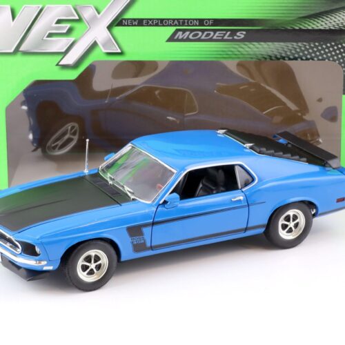 1:18 Welly NEX 1969 Ford Mustang Boss 302 Coupe blue