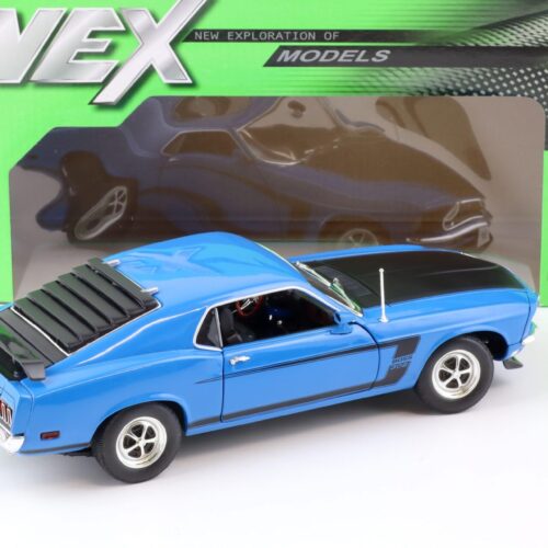 1:18 Welly NEX 1969 Ford Mustang Boss 302 Coupe blue