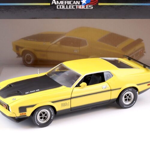 1:18 Sun Star 1971 Ford Mustang Mach 1 Coupe Ram Air 351 yellow