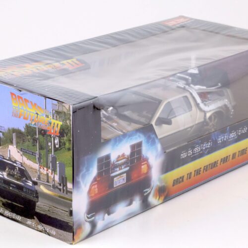 1:18 Sun Star 1987 Delorean DMC-12 Time Machine Back to the Future 3 Rail Road Version