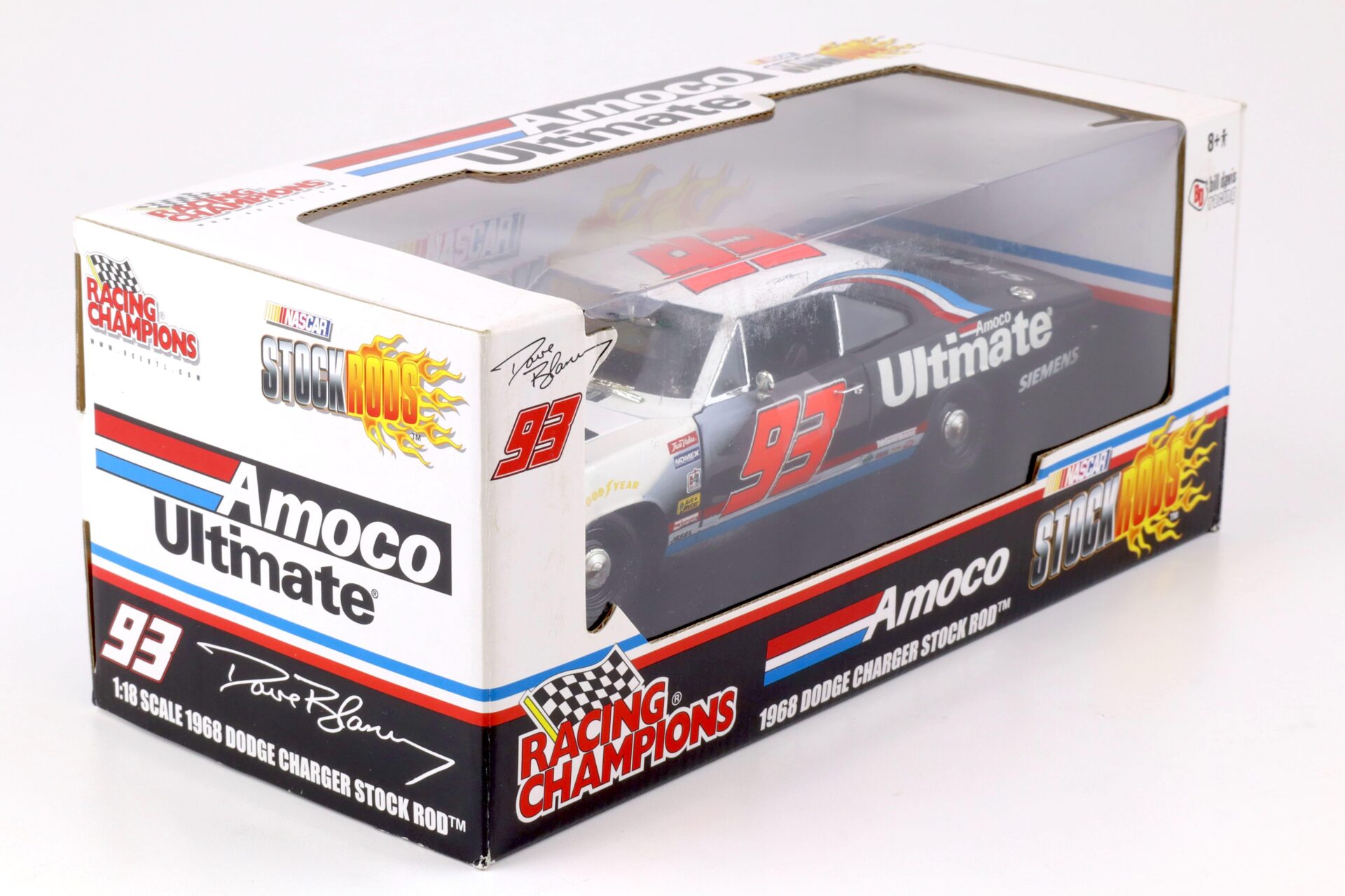 1:18 ERTL Racing Champions 1968 Dodge Charger Stock Rod Amoco Ultimate #93