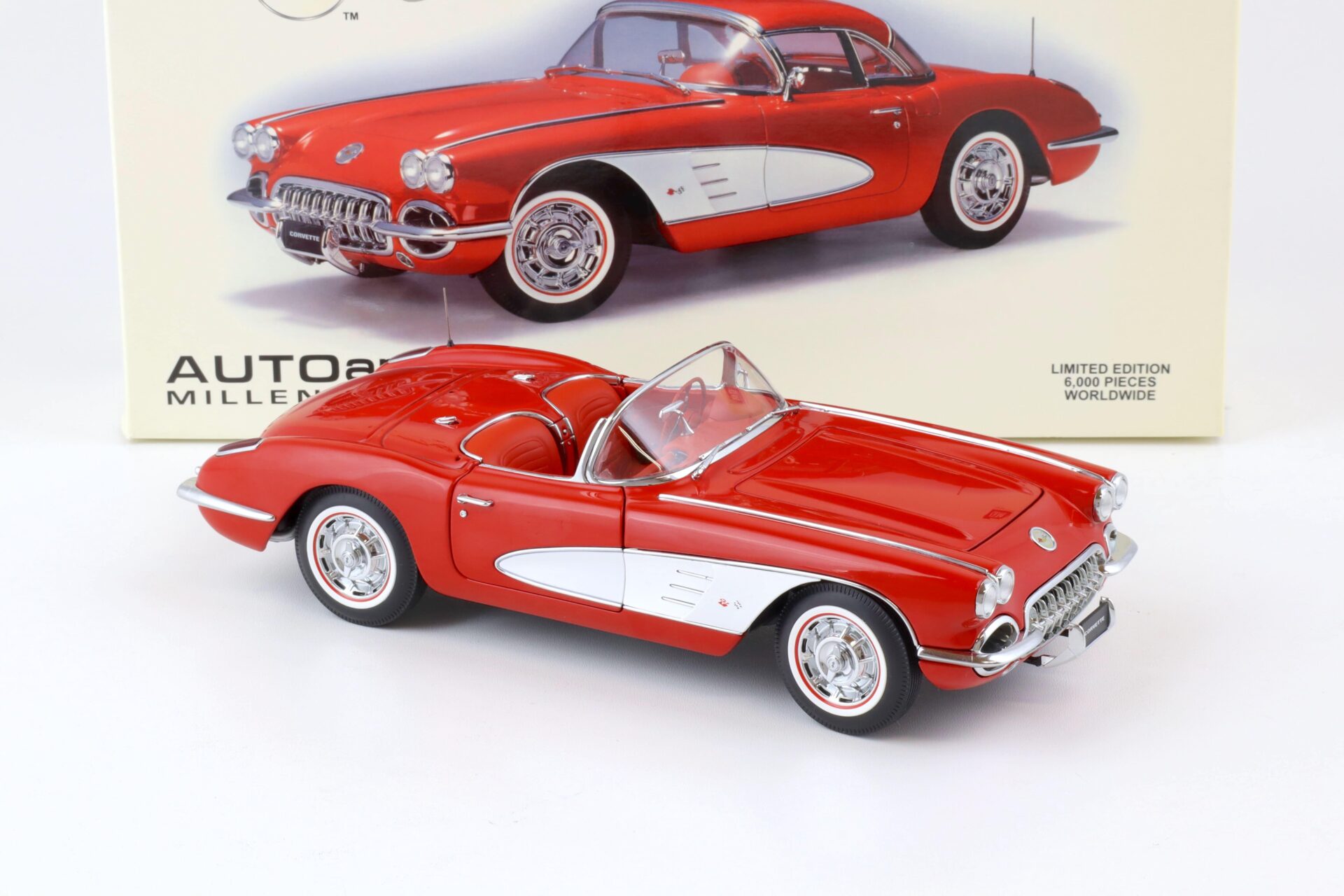 1:18 AUTOart Chevrolet Corvette 1959 with Hardtop Roman red 71141