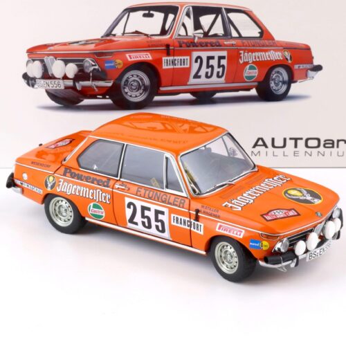 1:18 AUTOart BMW 2002 Rally Monte Carlo Jägermeister 1973 Stiller/Wagener