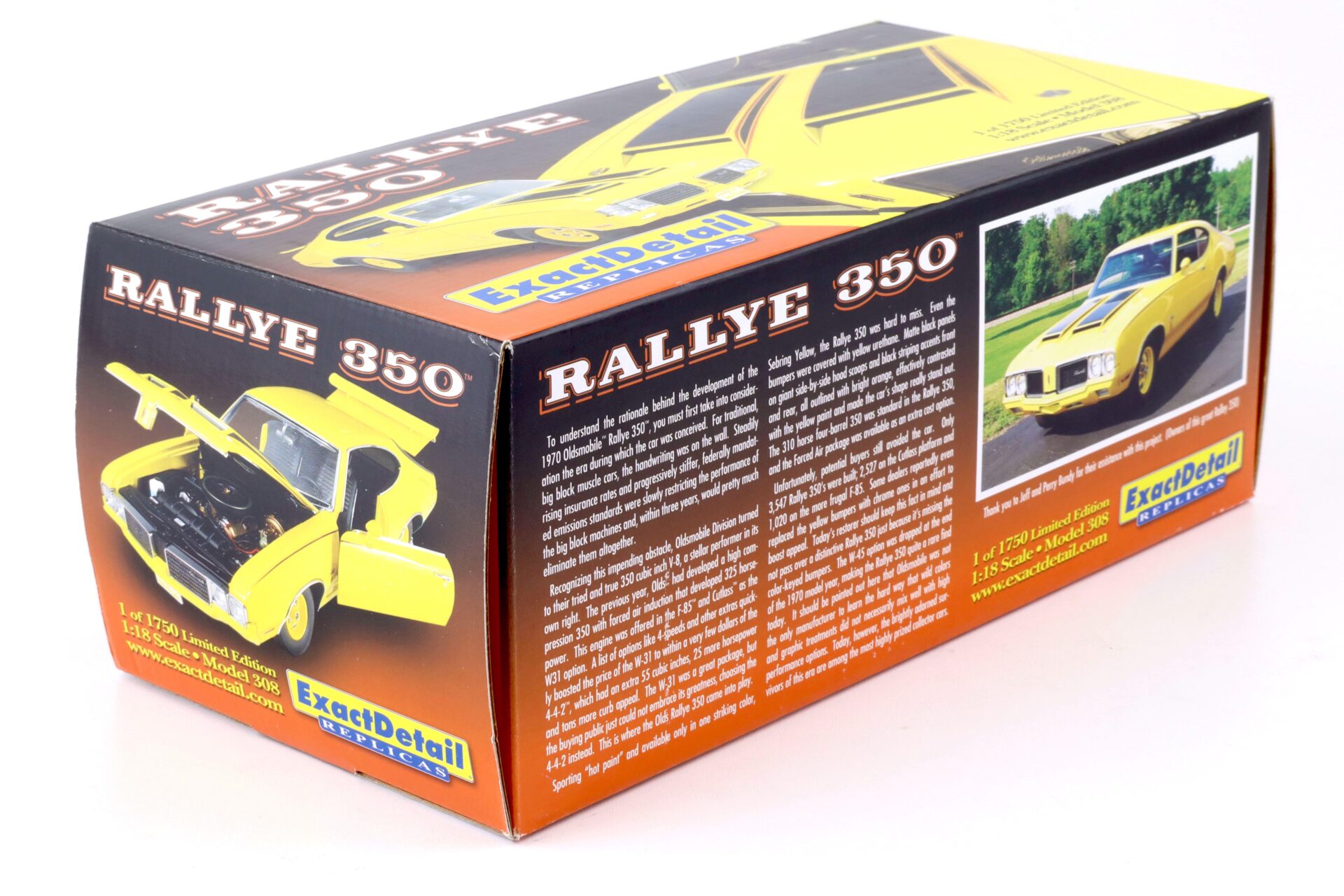 1:18 Exact Detail 1970 Oldsmobile Cutlass Rallye 350 yellow/ black