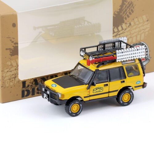 1:64 BMC BM Creations 1998 Land Rover Discovery 1 RHD Camel Trophy yellow