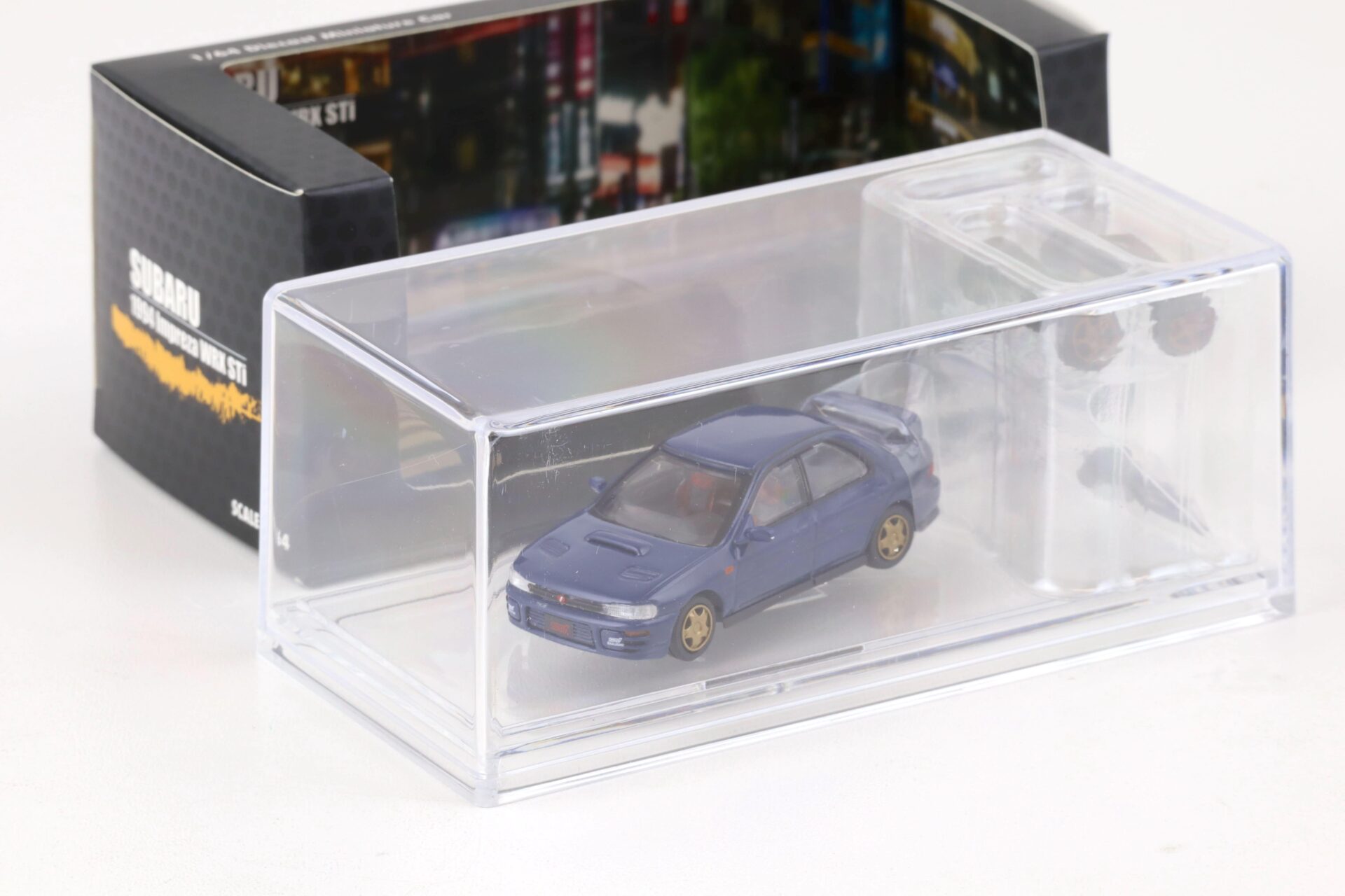 1:64 BMC BM Creations 1994 Subaru Impreza WRX STi LHD blue + parts & wheels