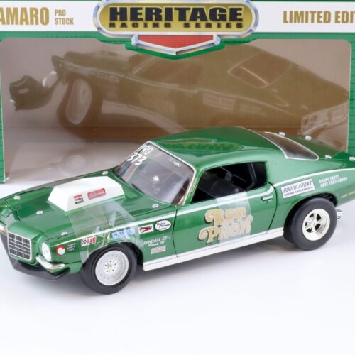 1:18 ERTL 1971 Chevrolet Camaro PRO Stock Wally Booth Rat Pack green
