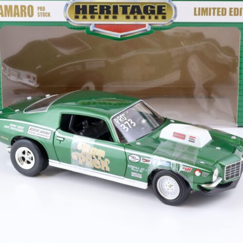 1:18 ERTL 1971 Chevrolet Camaro PRO Stock Wally Booth Rat Pack green