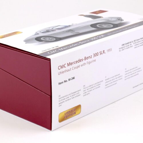 1:18 CMC Mercedes 300 SLR Coupe 1955 silver/ blue with figure M-246 - Limited 500 pcs.