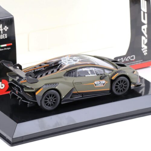 1:43 Bburago Lamborghini HuracÃ¡n Super Trofeo EVO2 matt green #63
