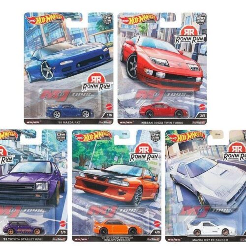 1:64 Hot Wheels Premium Set 2023 Ronin Run Car Culture 5 pcs. Subaru, Nissan, Mazda