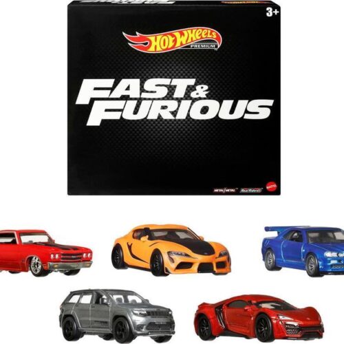 1:64 Hot Wheels Premium 2023 Fast & Furious 5 CAR SET Sammlerbox HJC15