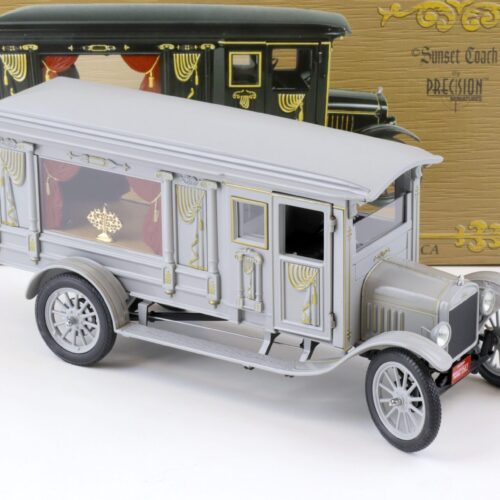 1:18 Precision Miniatures Sunset Coach 1921 Ford Model T Hearse grey