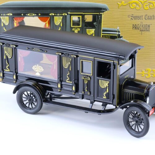 1:18 Precision Miniatures Sunset Coach 1921 Ford Model T Hearse black