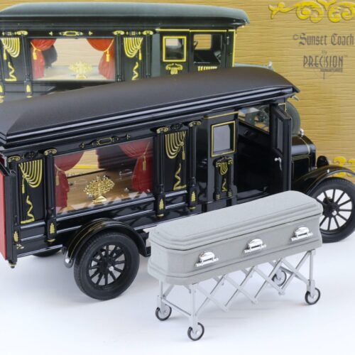 1:18 Precision Miniatures Sunset Coach 1921 Ford Model T Hearse black
