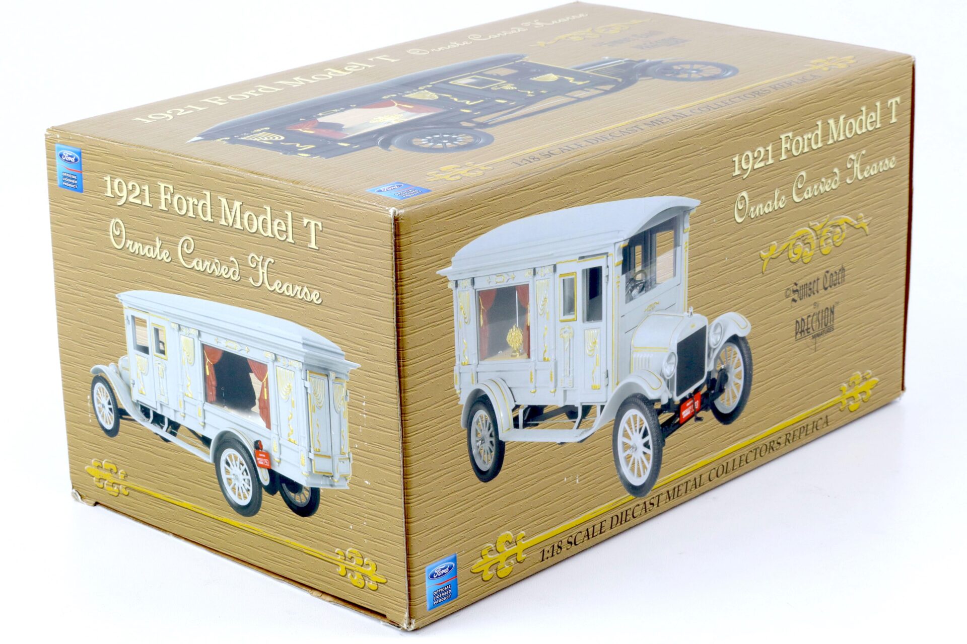 1:18 Precision Miniatures Sunset Coach 1921 Ford Model T Hearse black