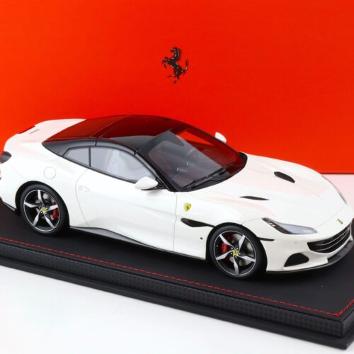 1:18 BBR Ferrari Portofino M closed roof 2020 Bianco Cervino/ black roof - Limited 28 pcs.