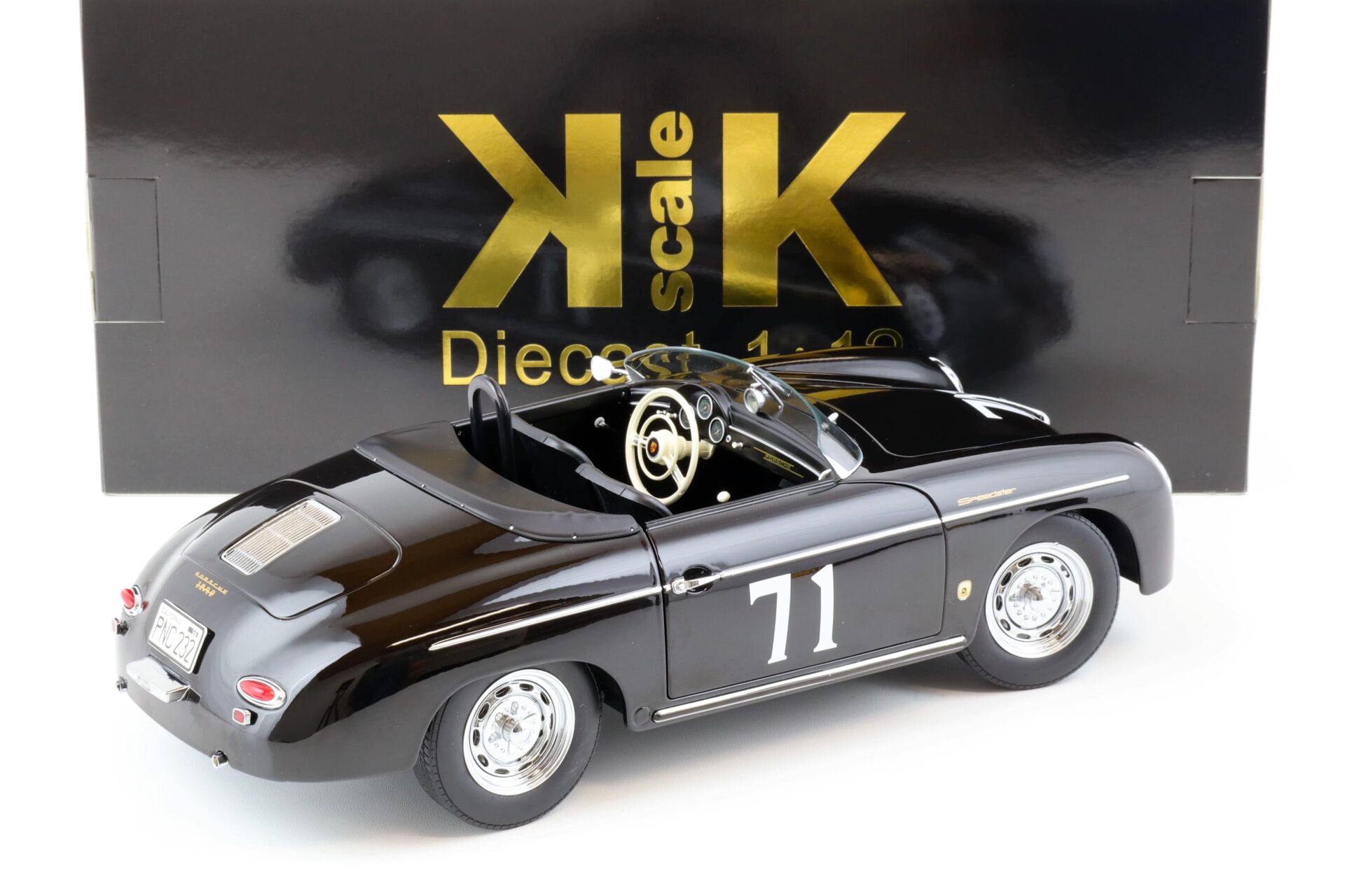 1:12 KK-Scale SET Porsche 356A Speedster 1955 black #71+ Steve McQueen Figur