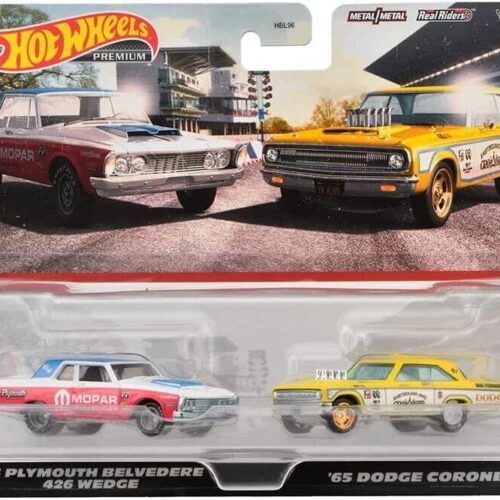 1:64 Hot Wheels 2023 Premium 2-Pack Plymouth Belvedere 426 Wedge + Dodge Coronet
