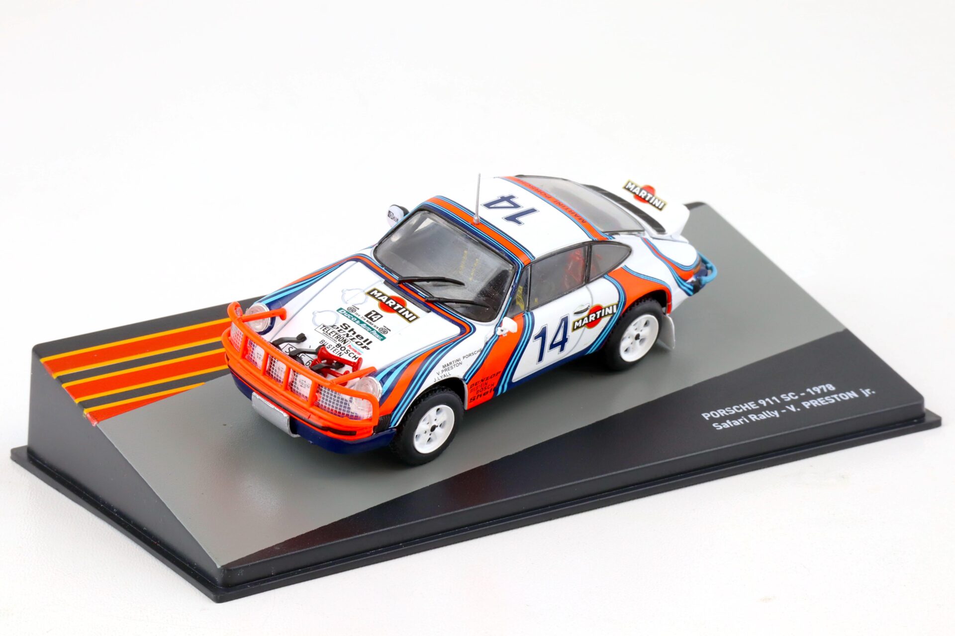1:43 Altaya Porsche 911 SC Safari Rally 1978 MARTINI #14 V.Preston Jr.