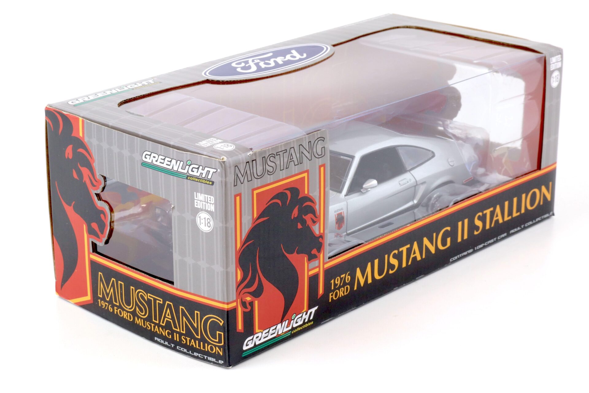 1:18 Greenlight 1976 Ford Mustang II Stallion silver metallic