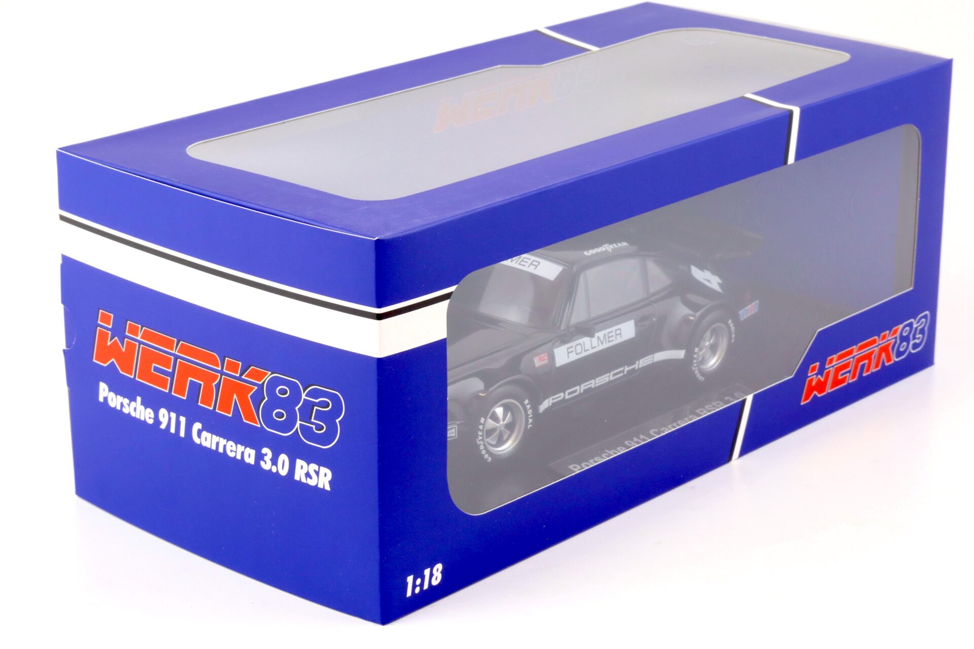 1:18 WERK83 Porsche 911 Carrera 3.0 RSR #4 IROC Riverside 1973 Follmer black