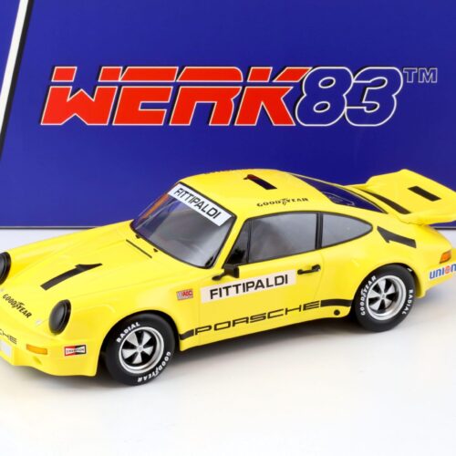 1:18 WERK83 Porsche 911 Carrera 3.0 RSR #1 IROC Riverside 1973 Fittipaldi yellow