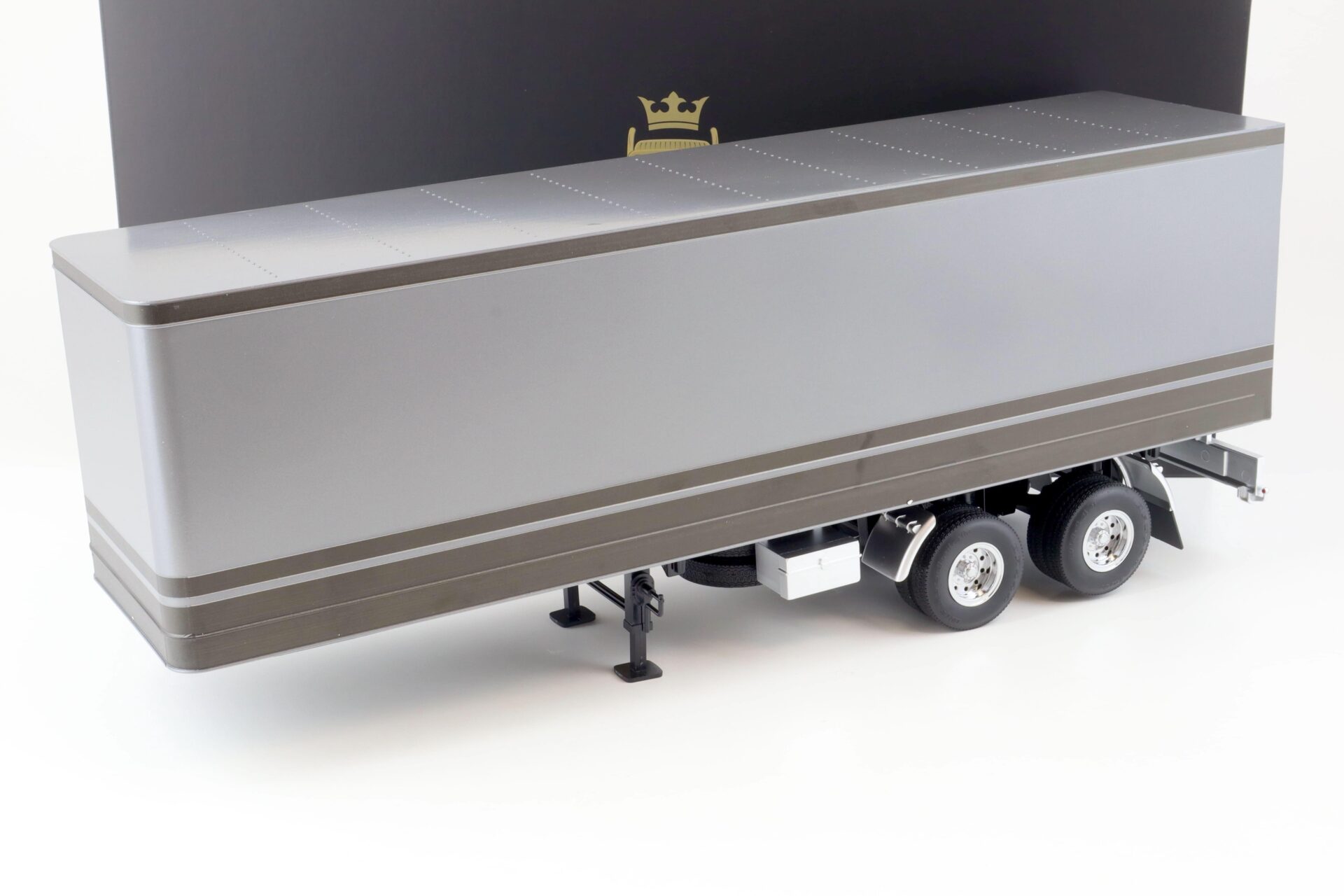 1:18 Road Kings Semi-Trailer Koffer Anhänger LKW grey metallic/ anthrazit