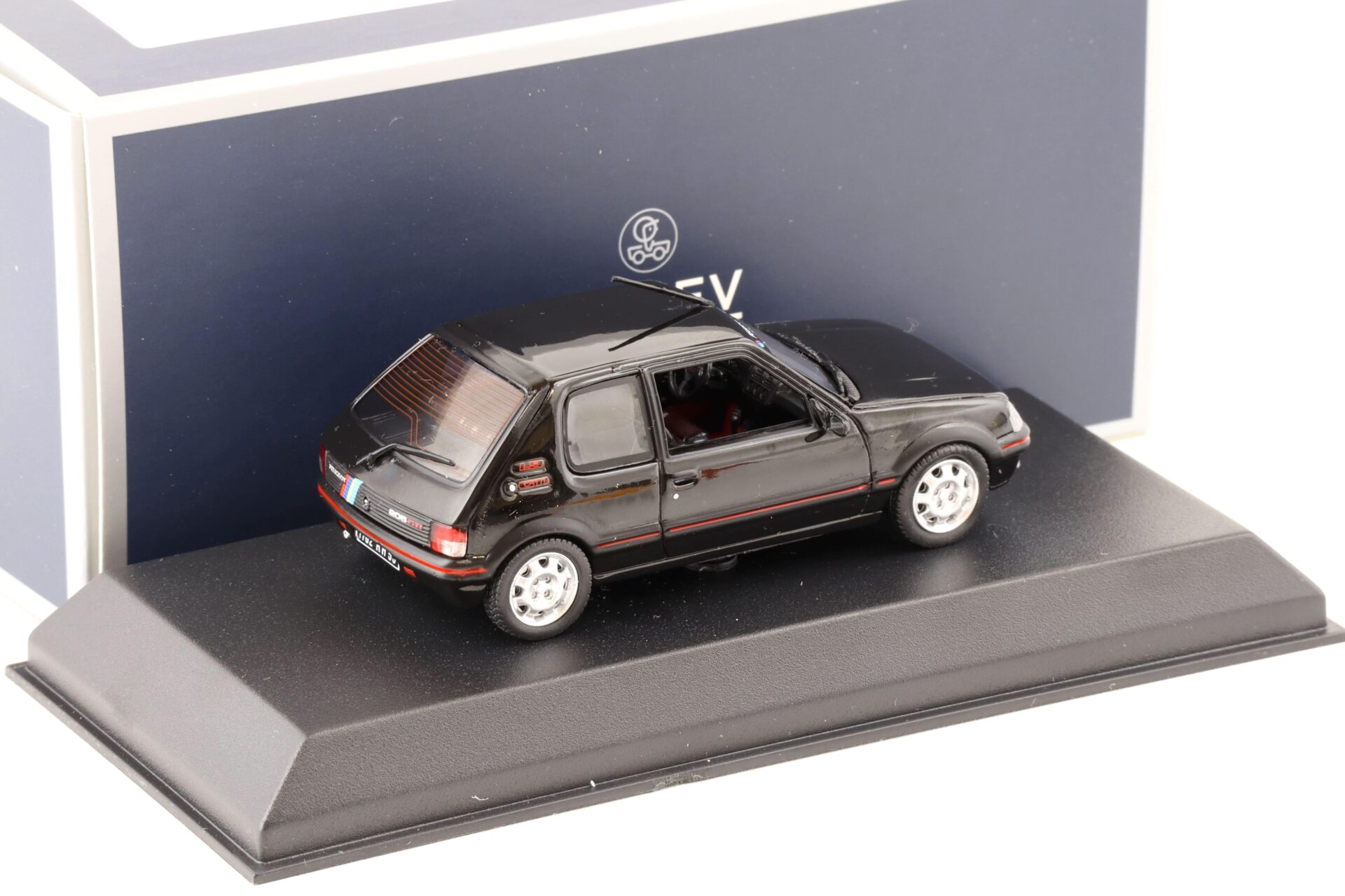 1:43 Norev 1992 Peugeot 205 GTi 1.9 black with PTS deco